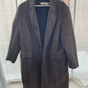 Checked coat